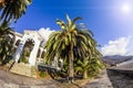 The colonnade and the embankment in Gagra , Abkhazia, Caucasus Royalty Free Stock Photo