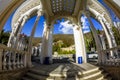 The colonnade and the embankment in Gagra , Abkhazia, Caucasus Royalty Free Stock Photo