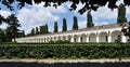 Colonnade in Flower Garden Royalty Free Stock Photo