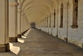 Colonnade in Flower Garden Royalty Free Stock Photo