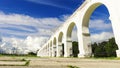 Colonnade in the fort, Veliky Novgorod, Russia