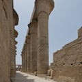 Colonnade Hall of Amenhotep III and Tutankhamun from the Ramesses II Court of the Luxor Temple, Egypt.