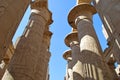 Colonnade of the Karnak temple in Luxor, Egypt Royalty Free Stock Photo