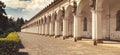 Colonnade in Kvetna zahrada flower garden in Kromeriz Royalty Free Stock Photo