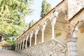 Colonnade of the Lipomanno's arcade (built in 1486).Udine Italy