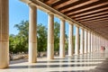 Colonnade of marble classical columns