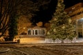 Colonnade in Marianske Lazne in winter with snow Royalty Free Stock Photo