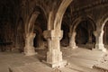 Colonnade of medieval monastery Royalty Free Stock Photo