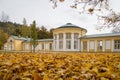 Colonnade of mineral water spring Ferdinand - small west Bohemian spa town Marianske Lazne Marienbad - Czech Republic Royalty Free Stock Photo