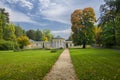 Colonnade of mineral water spring Ferdinand in the small west Bohemian spa town Marianske Lazne Marienbad - Czech Republic Royalty Free Stock Photo