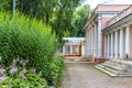 Colonnade of the Northern building in the Vorontsovo estate in Moscow Royalty Free Stock Photo