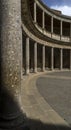 Colonnade, Palace of Charles V interior courtyard, Alhambra, Granada, Spain Royalty Free Stock Photo