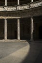 Colonnade, Palace of Charles V interior courtyard, Alhambra, Granada, Spain Royalty Free Stock Photo