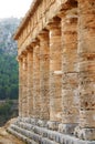 The colonnade of the Segesta temple in Sicily