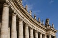 Colonnade at St Peters Sqare, Rome, Italy.