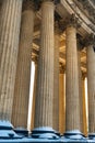 Colonnade with sunset light of Kazan Cathedral in Saint Petersburg, Russia Royalty Free Stock Photo