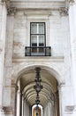 Colonnade surrounding the Commerce Square in Lisbon