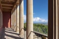 Colonnade of Villa Ludwigshoehe in Edenkoben. Region Palatinate in Germany Royalty Free Stock Photo