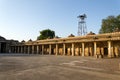 Colonnaded cloister of historic Tomb of Mehmud Begada, Sultan of Gujarat at Sarkhej Roza mosque Royalty Free Stock Photo