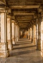 Colonnaded cloister of historic Tomb at Sarkhej Roza mosque Royalty Free Stock Photo