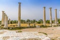 The colonnaded Palaestra of the gymnasium at the ancient Roman city of Salamis near Famagusta, Northern Cyprus