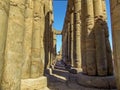 A colonnaded passage in the Luxor Temple, Egypt