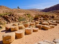 Colonnaded Street in ancient city Petra, Jordan Royalty Free Stock Photo