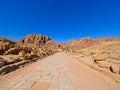 Colonnaded Street in ancient city Petra, Jordan Royalty Free Stock Photo