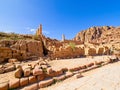 Colonnaded Street in ancient city Petra, Jordan Royalty Free Stock Photo