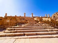 Colonnaded Street in ancient city Petra, Jordan Royalty Free Stock Photo