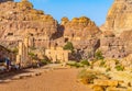 Colonnaded street leading to the Qasr al Bint in Petra, Jordan