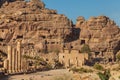 The Colonnaded Street In Petra Jordan