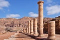 Colonnaded street in Petra, Jordan