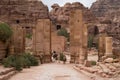 The Colonnaded street. Petra, Jordan Royalty Free Stock Photo