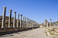 The Colonnaded street in the ruins of the ancient greek city of Perge, Antalya Province, Turkey