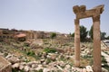 Colonnaded street, Temple of Venus and Temple of the Muses. The ruins of the Roman city of Heliopolis or Baalbek in the Beqaa Royalty Free Stock Photo