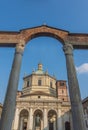 Colonne di San Lorenzo, Milan, Lombardy, Northern Italy. Royalty Free Stock Photo