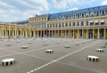 Colonnes de Buren in the center of Paris