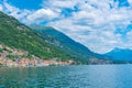 Colonno village and lake Como in Italy Royalty Free Stock Photo