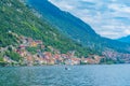 Colonno village and lake Como in Italy Royalty Free Stock Photo