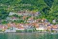 Colonno village and lake Como in Italy Royalty Free Stock Photo