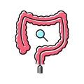 colonoscopy examination color icon vector illustration