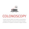 Colonoscopy flat icon. Vector illustration