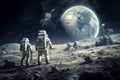 colony on the moon. generated with ai