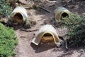 Nests for the penguins at Boulders Beach Royalty Free Stock Photo