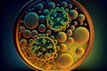 Colony of staphylococcus aureus bacteria Royalty Free Stock Photo