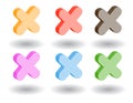 Color 3d web icons. Vector illustration Royalty Free Stock Photo