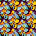 Color abstract ethnic seamless pattern in graffiti style with elements of urban modern style Royalty Free Stock Photo