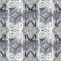 Color abstract ethnic seamless pattern in graffiti style with elements of urban modern style bright quality illustration for your Royalty Free Stock Photo