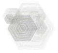 Color abstract hexagon geometric pattern generative art background. Web, template, messy & vector. Royalty Free Stock Photo